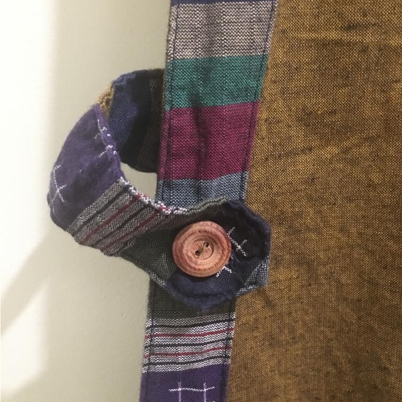 Olive ethnic tunic apron top - Picture 6 of 6